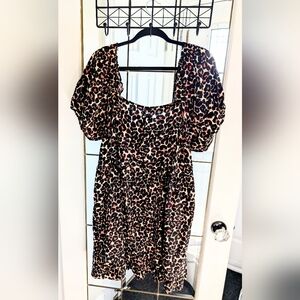 Who What Wear Leopard Print Mini Dress